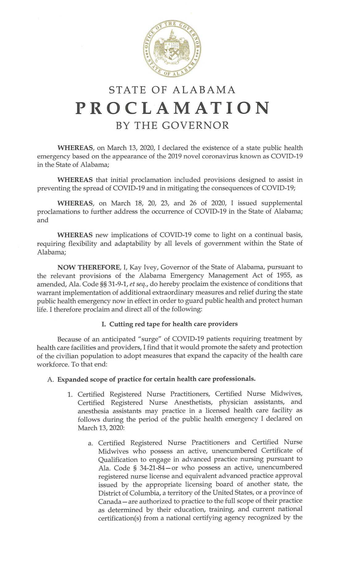 2020-04-02 Fifth Supplemental SOE_COVID-19 - April 2, 2020 - Page 1.jpg